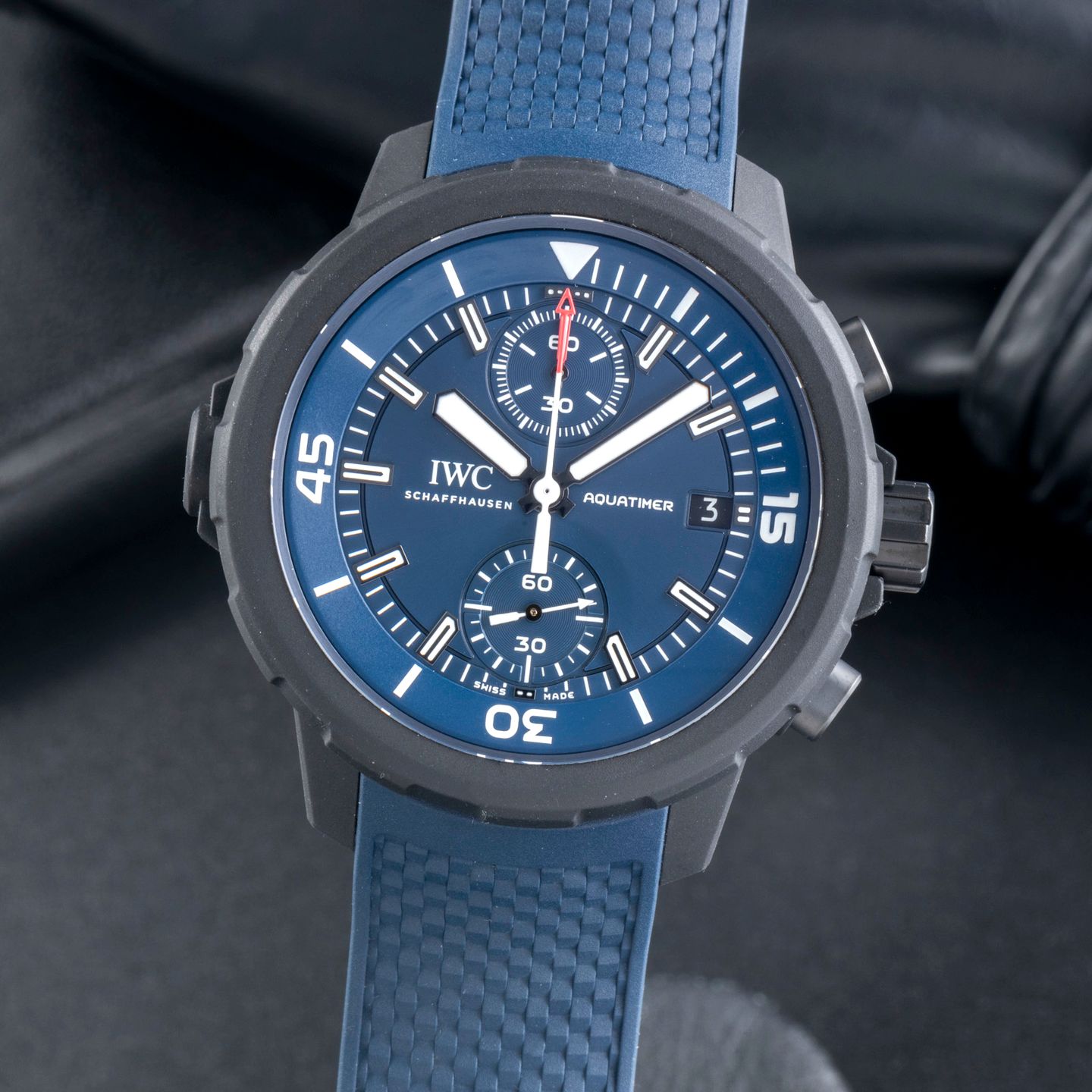 IWC Aquatimer Chronograph IW379507 (2019) - Blauw wijzerplaat 45mm Staal (3/8)