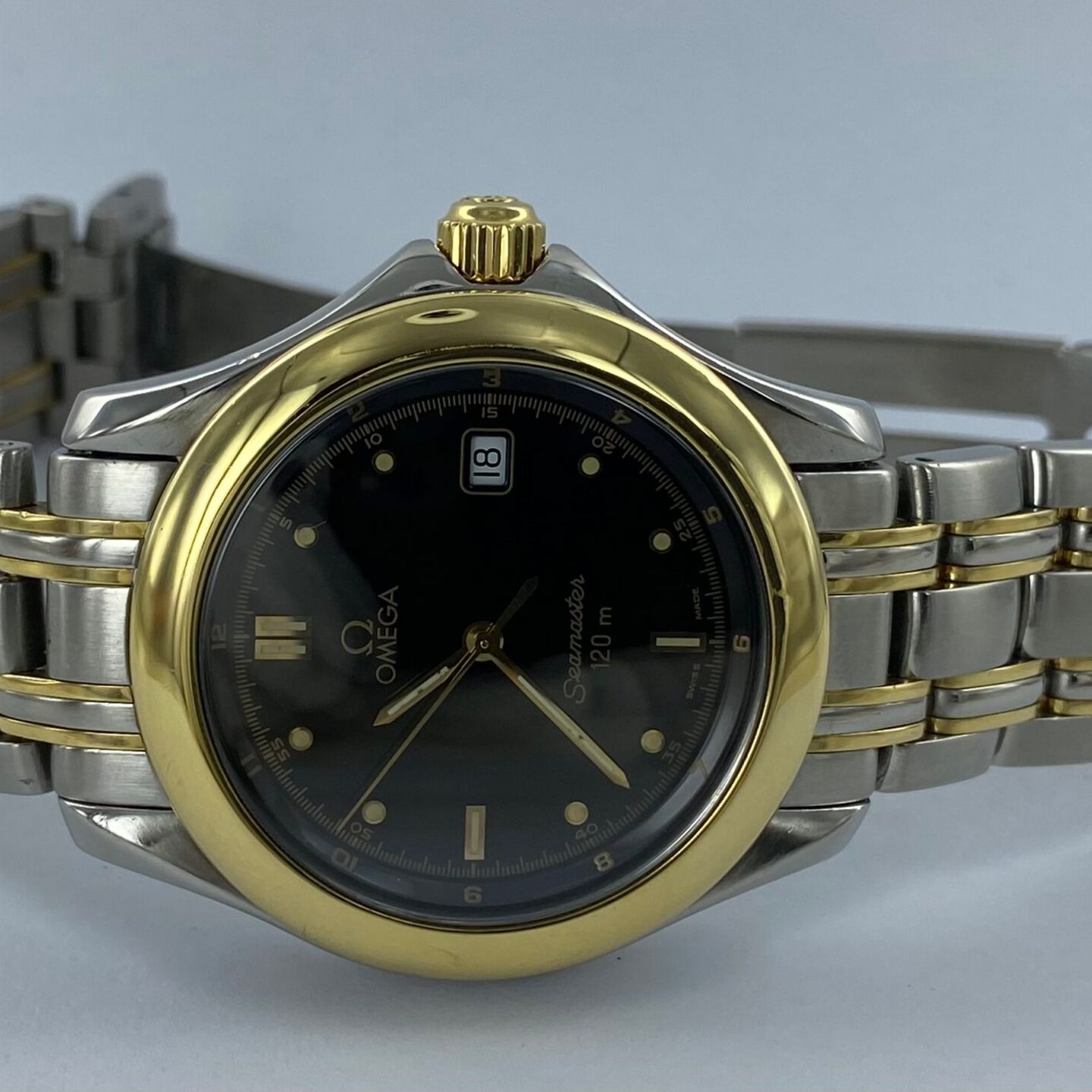 Omega Seamaster - (Unknown (random serial)) - Black dial 36 mm Gold/Steel case (1/8)