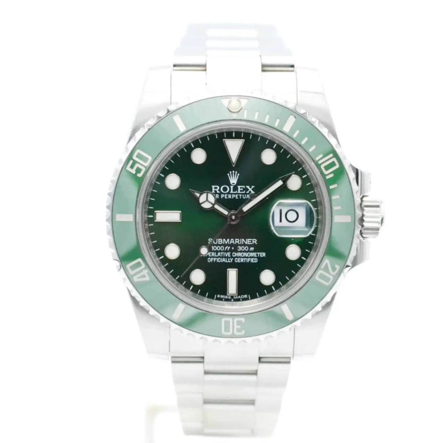 Rolex Submariner Date 116610LV (2011) - Green dial 40 mm Steel case (1/7)