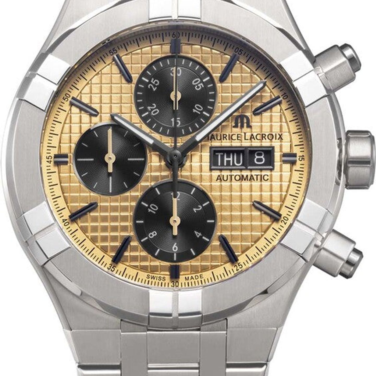Maurice Lacroix Aikon AI6038-TT032-530-1 (2026) - Gold dial 44 mm Titanium case (1/1)