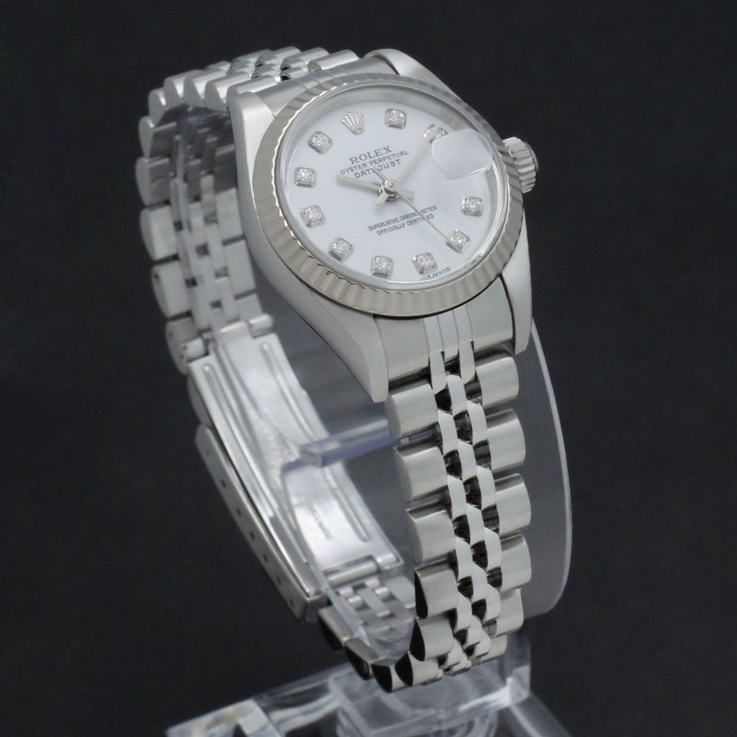 Rolex Lady-Datejust 79174 (2002) - Wit wijzerplaat 26mm Staal (6/7)