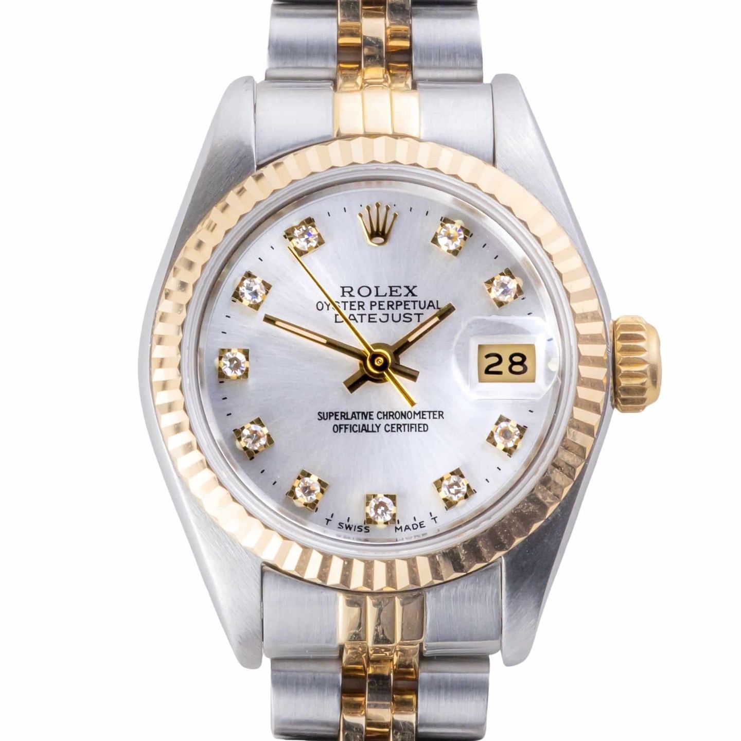 Rolex Lady-Datejust 69173 (1987) - Silver dial 26 mm Gold/Steel case (3/8)