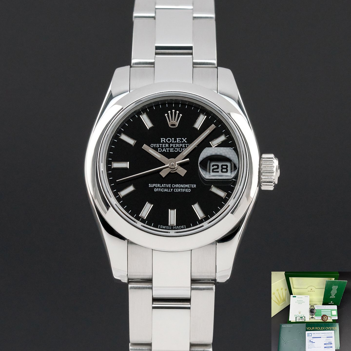 Rolex Lady-Datejust 179160 (2007) - 26mm Staal (1/8)
