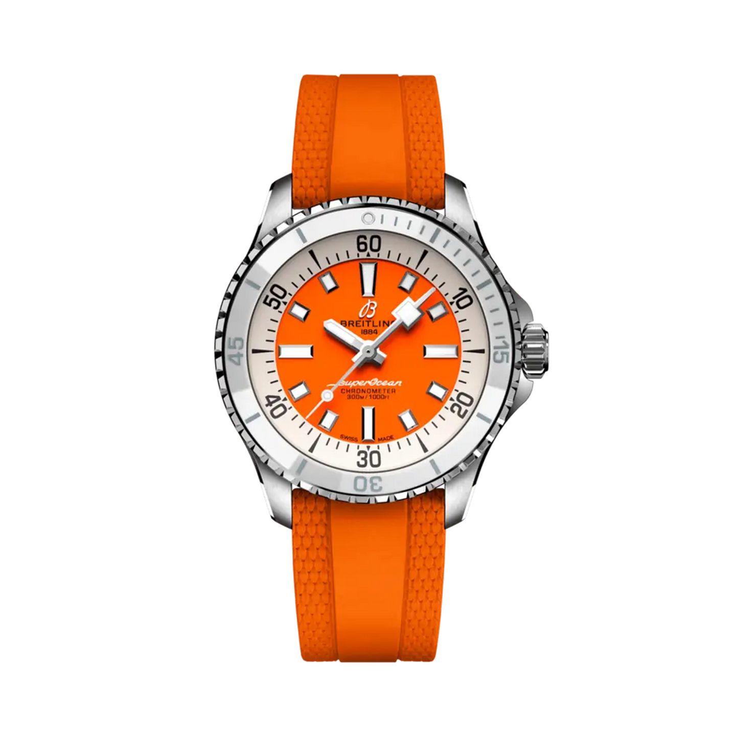 Breitling Superocean A17377211O1S1 (2025) - Oranje wijzerplaat 36mm Staal (1/1)