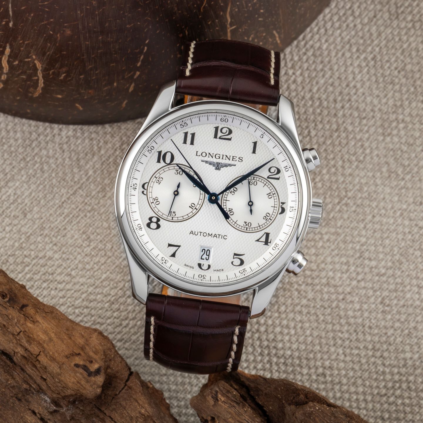 Longines Master Collection L2.629.4.51.5 (Onbekend (willekeurig serienummer)) - Wit wijzerplaat 40mm Staal (1/8)