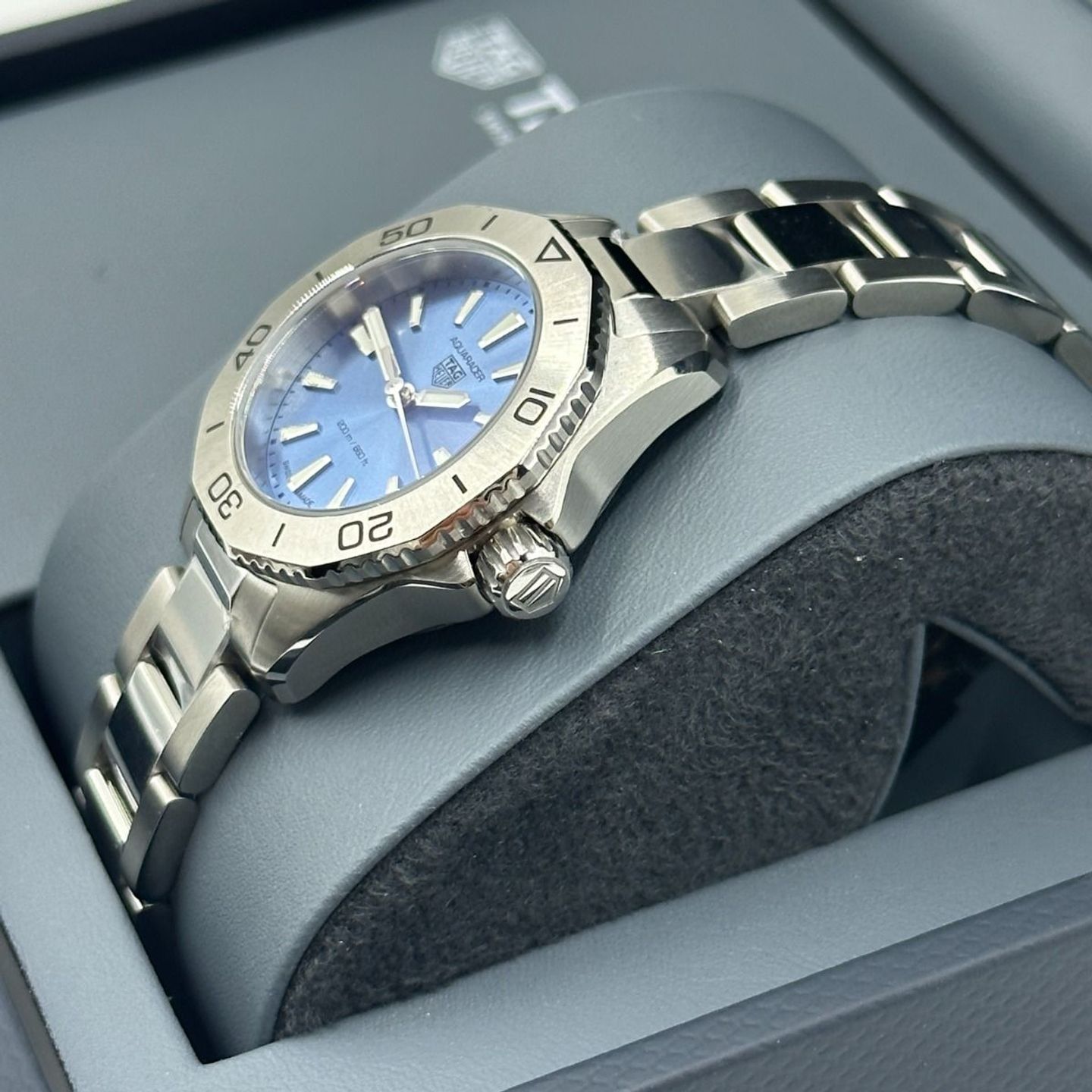 TAG Heuer Aquaracer Lady WBP1415.BA0622 (2023) - Blauw wijzerplaat 30mm Staal (5/8)