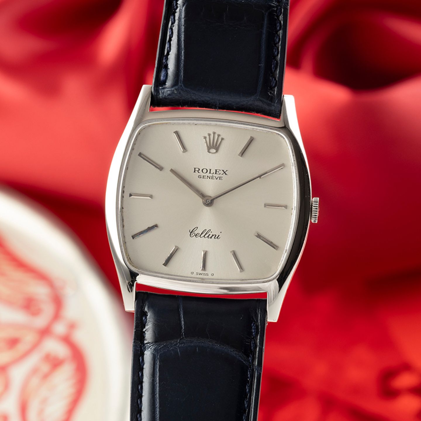 Rolex Cellini 3805 (1972) - Zilver wijzerplaat 31mm Witgoud (3/8)