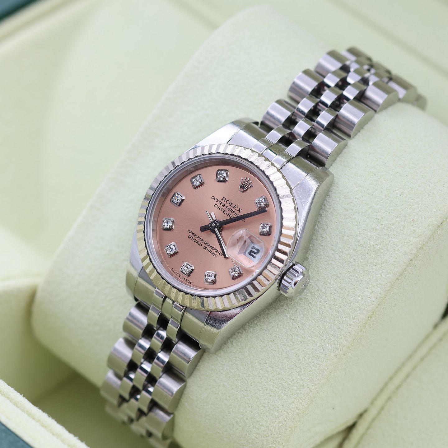 Rolex Lady-Datejust 179174 (Onbekend (willekeurig serienummer)) - 26mm Staal (1/8)