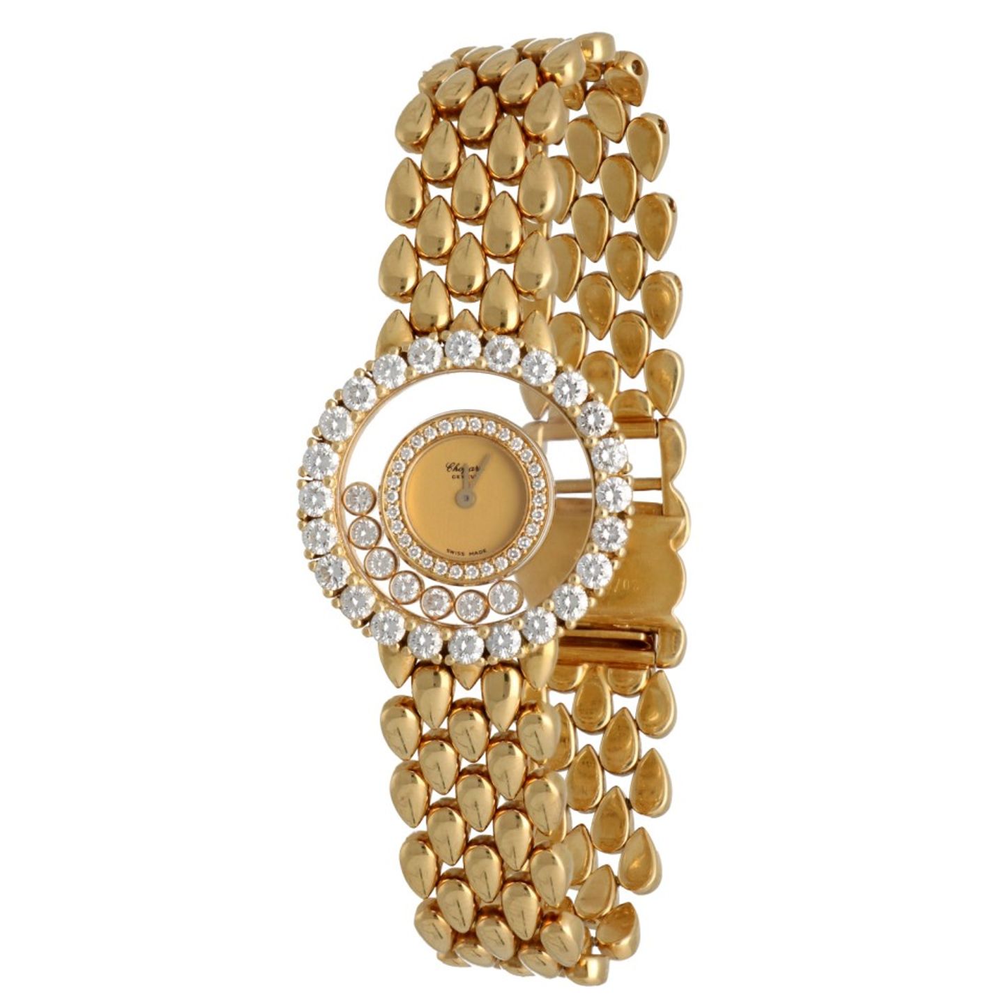 Chopard Happy Diamonds 20/5458 (1990) - Gold dial 27 mm Yellow Gold case (2/24)