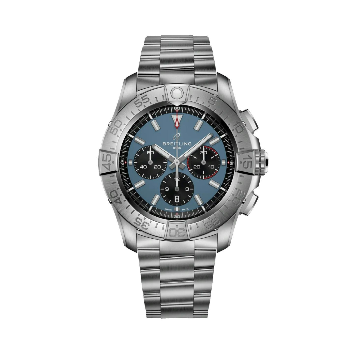 Breitling Super Avenger EB0148 (Unknown (random serial)) - Blue dial 46 mm Titanium case (1/5)