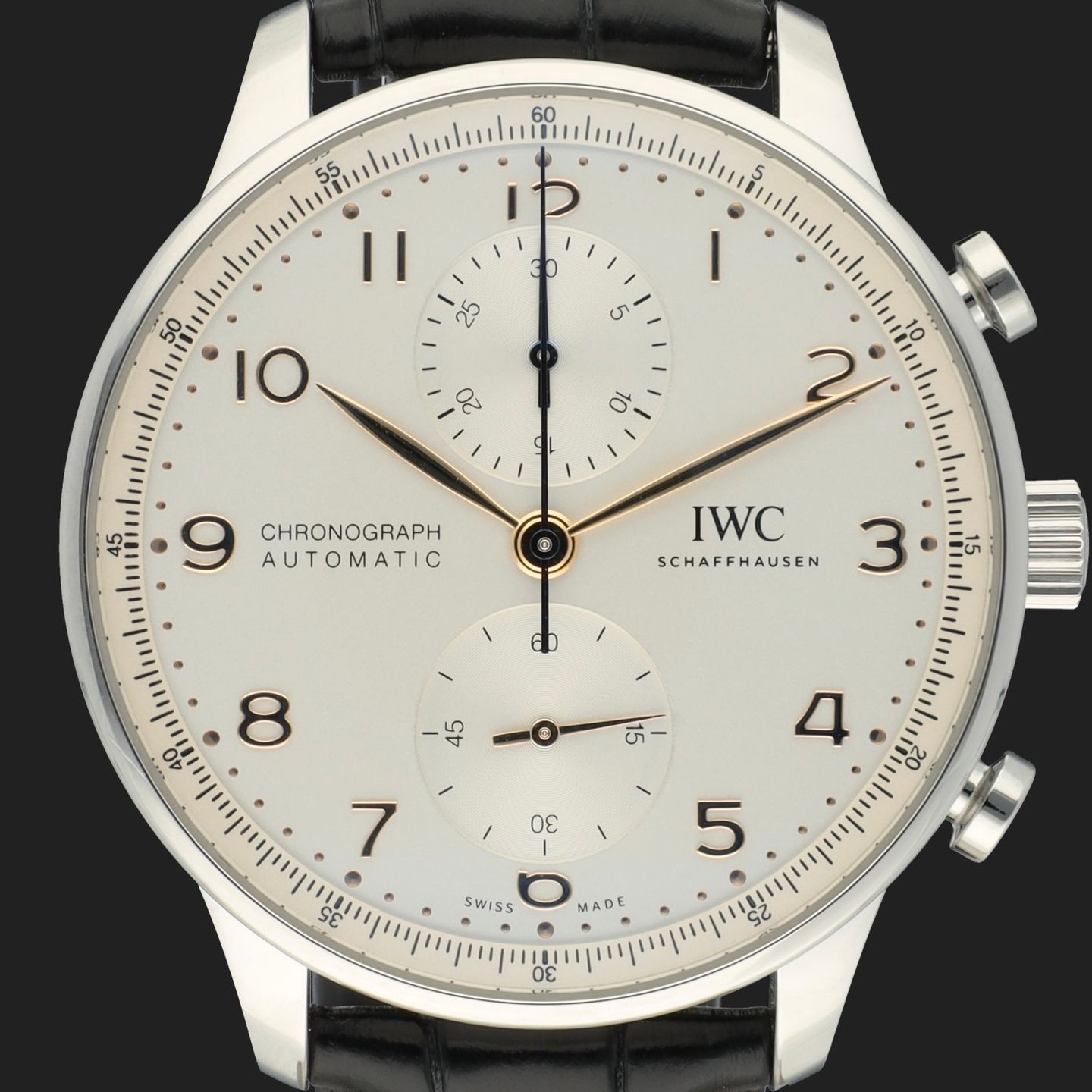IWC Portuguese Chronograph IW371604 (2024) - Silver dial 41 mm Steel case (2/8)