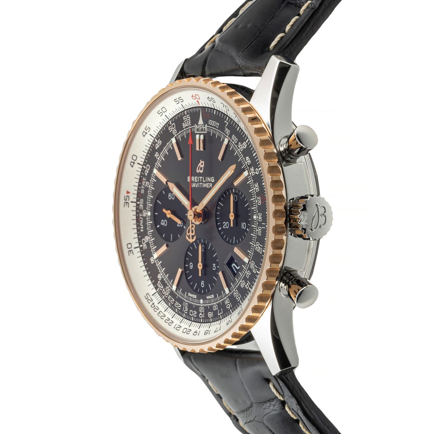 Breitling Navitimer 1 B01 Chronograph UB0121211F1P1 (Onbekend (willekeurig serienummer)) - Grijs wijzerplaat 43mm Staal (7/8)