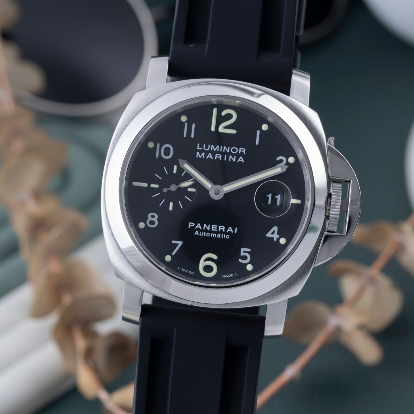 Panerai Luminor Marina Automatic PAM00164 (2007) - Zwart wijzerplaat 44mm Staal (3/8)