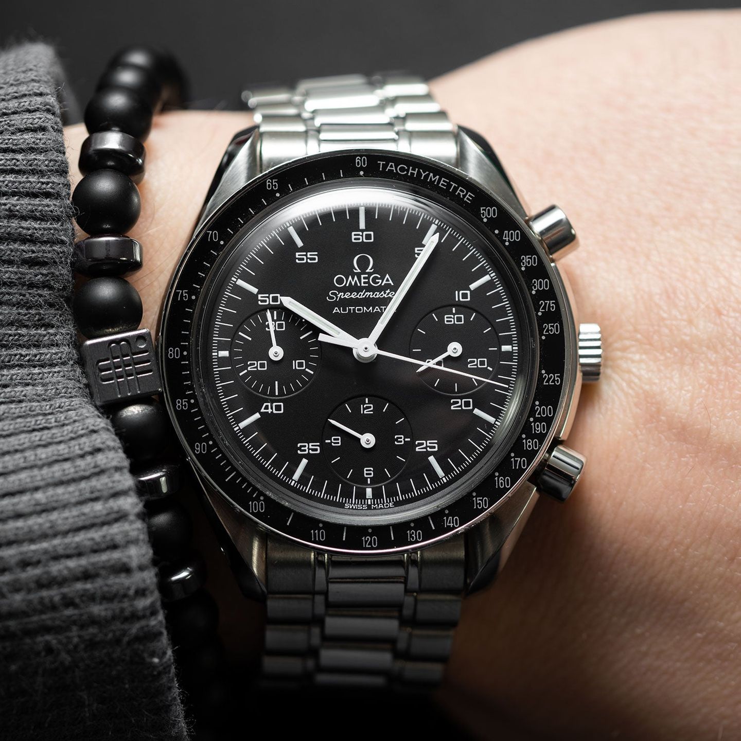 Omega Speedmaster Reduced 3510.50.00 (Onbekend (willekeurig serienummer)) - Zwart wijzerplaat 39mm Staal (2/5)