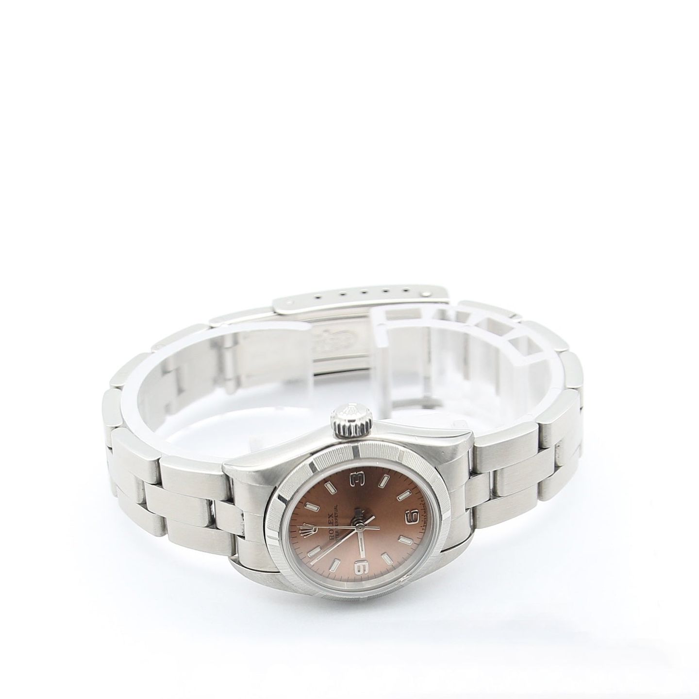 Rolex Oyster Perpetual 26 67230 (1995) - Pink dial 26 mm Steel case (5/7)