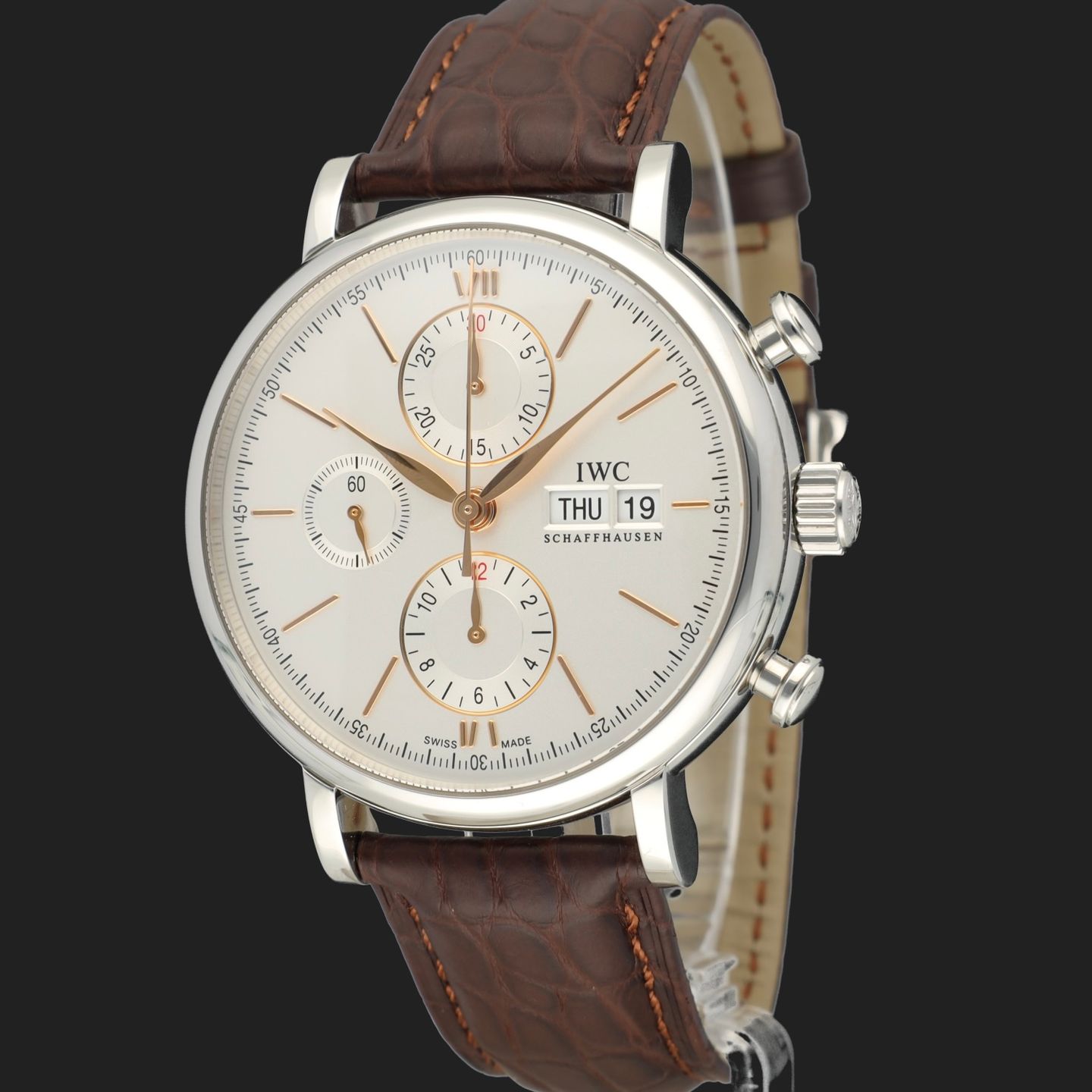 IWC Portofino Chronograph IW391031 (2020) - Zilver wijzerplaat 42mm Staal (1/8)