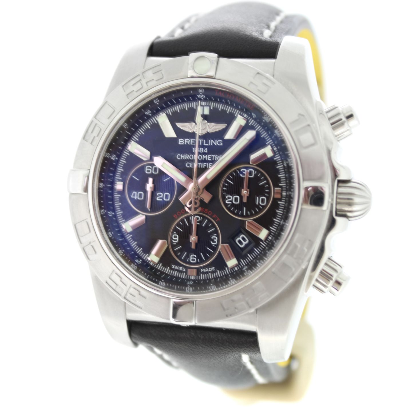 Breitling Chronomat 44 AB0110 (Unknown (random serial)) - Black dial 44 mm Steel case (3/7)