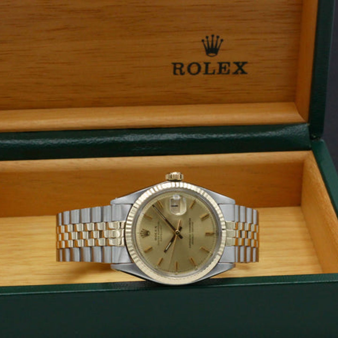 Rolex Datejust 1601 (1972) - Goud wijzerplaat 36mm Goud/Staal (3/7)