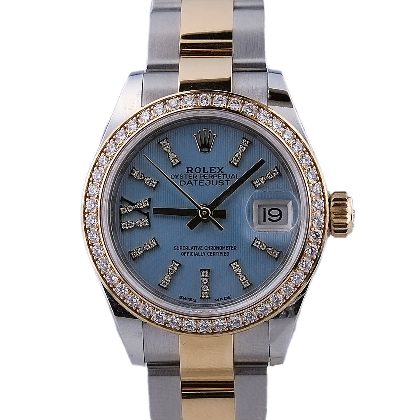 Rolex Lady-Datejust 279383RBR (2021) - Blue dial 28 mm Gold/Steel case (1/1)