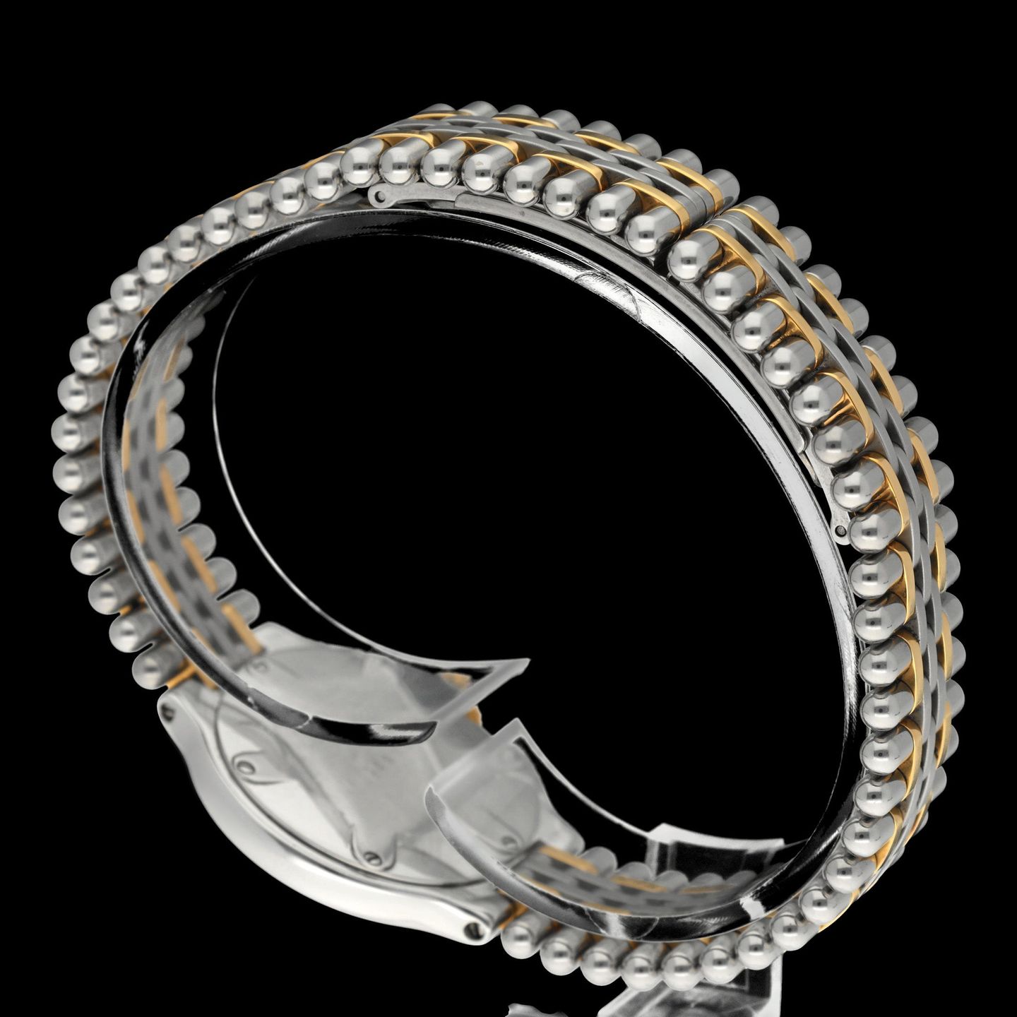 Cartier 21 Must de Cartier W10051F4 (1991) - Silver dial 28 mm Gold/Steel case (8/8)