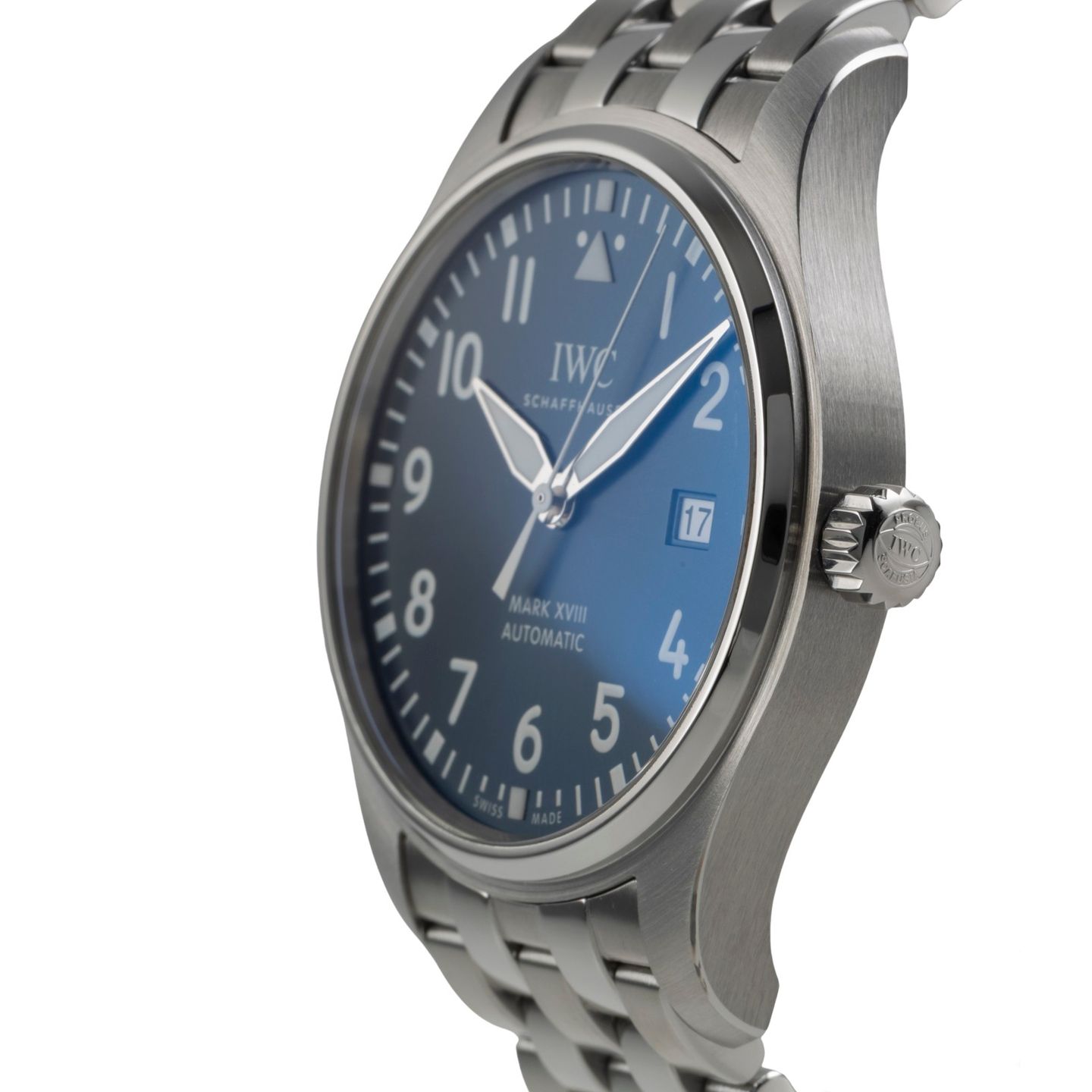 IWC Pilot Mark IW327014 (Onbekend (willekeurig serienummer)) - Blauw wijzerplaat 40mm Staal (6/8)