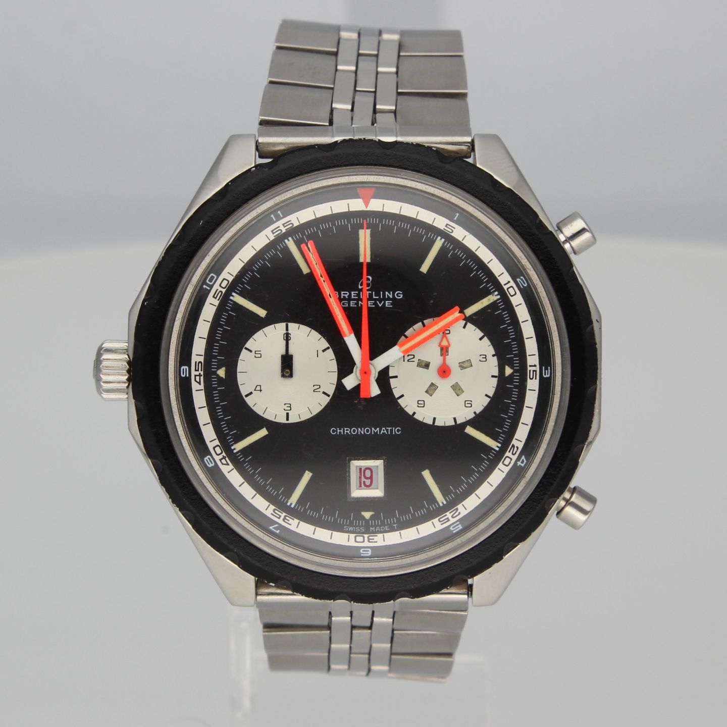 Breitling Chrono-Matic 11525/67 (1968) - Black dial 48 mm Steel case (2/8)