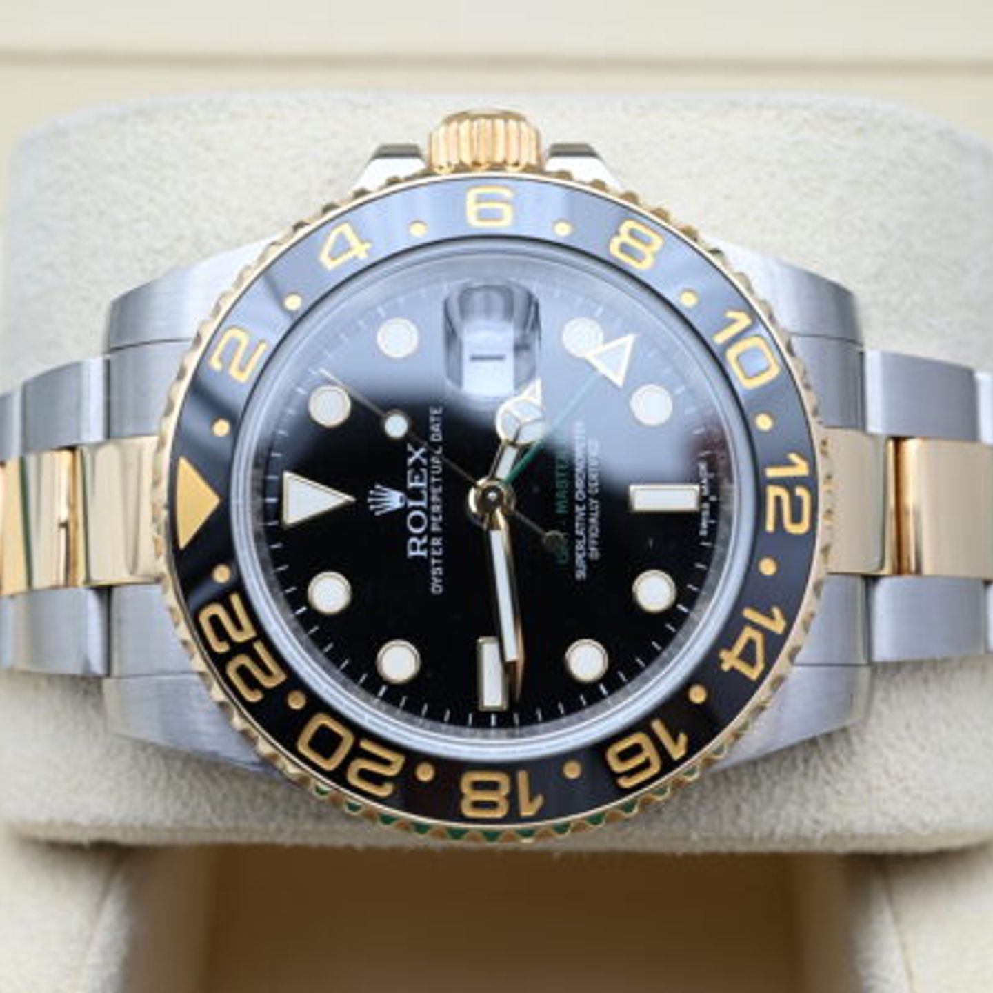 Rolex GMT-Master II 116713LN (2015) - Zwart wijzerplaat 40mm Goud/Staal (10/14)