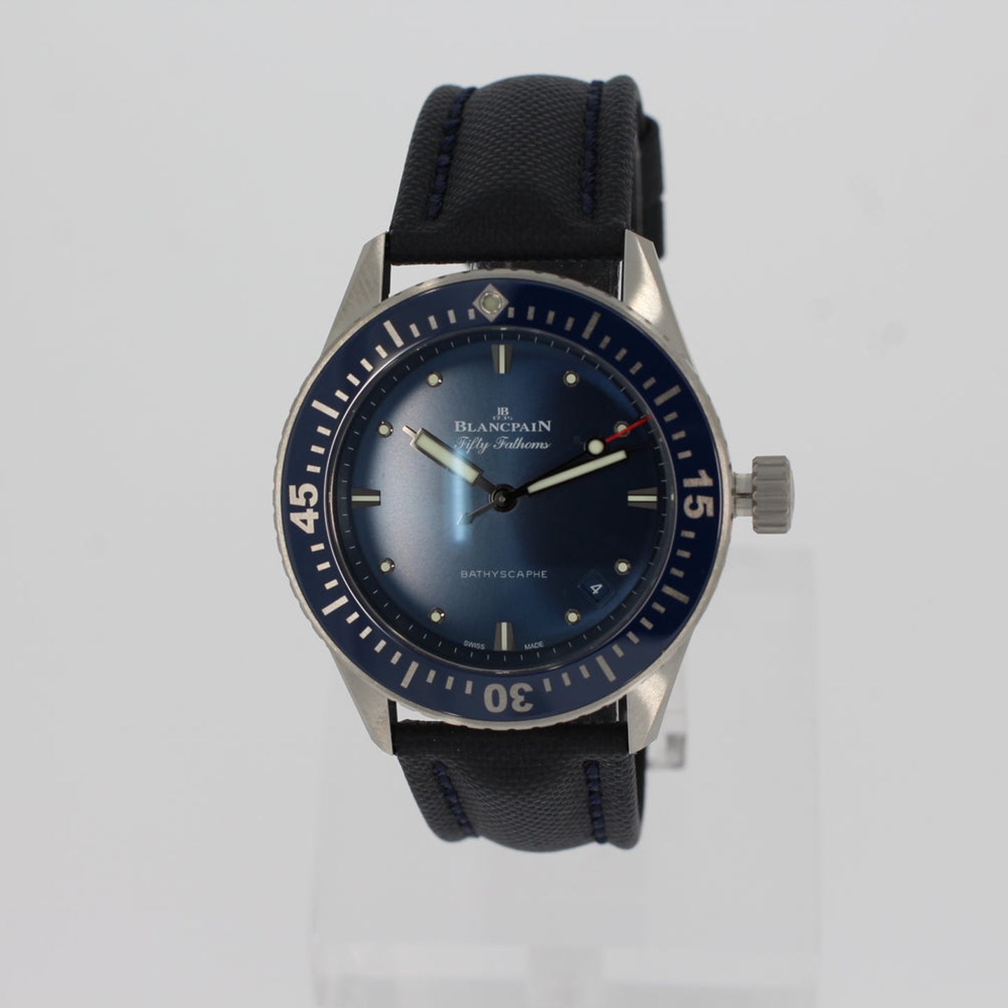 Blancpain Fifty Fathoms Bathyscaphe 5100-1140-O52A (2024) - Blauw wijzerplaat 38mm Staal (1/4)