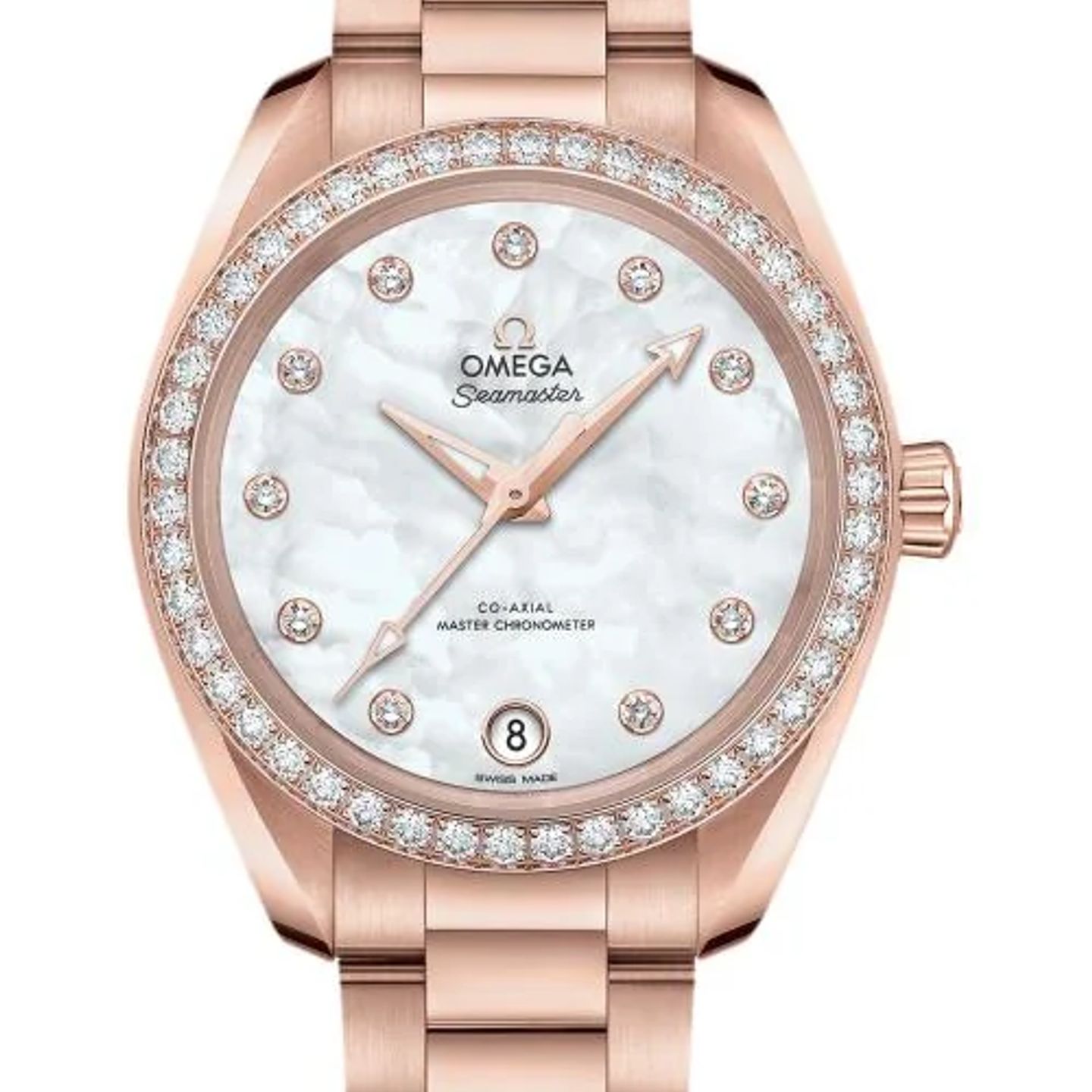 Omega Seamaster Aqua Terra 220.55.34.20.55.001 (2026) - Parelmoer wijzerplaat 34mm Roségoud (1/1)