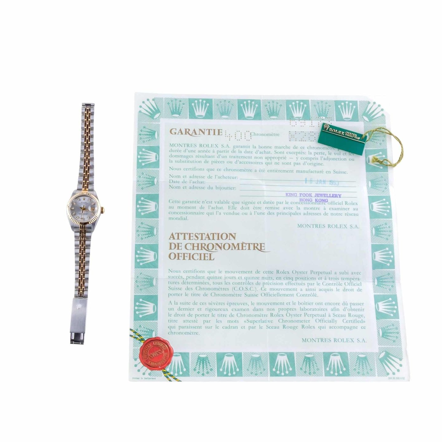Rolex Lady-Datejust 69173 (1991) - Silver dial 26 mm Gold/Steel case (8/8)