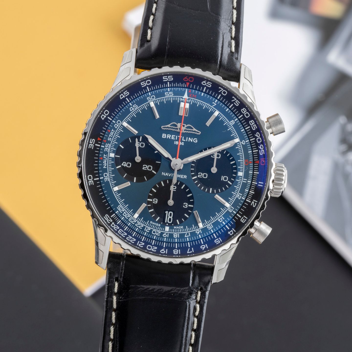 Breitling Navitimer AB0139241C1P1 (2022) - Blue dial 41 mm Steel case (3/8)