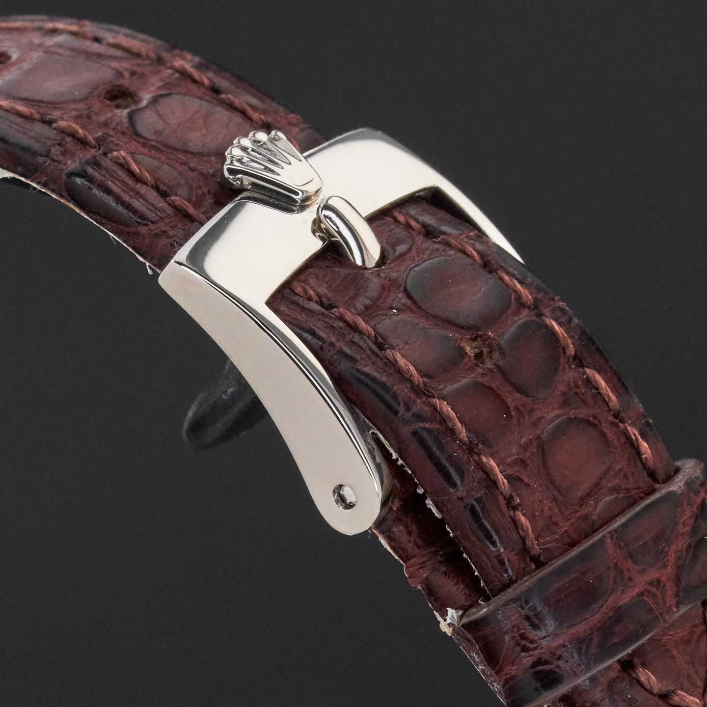 Rolex Cellini 6111/9 (2011) - Black dial 25 mm White Gold case (8/8)