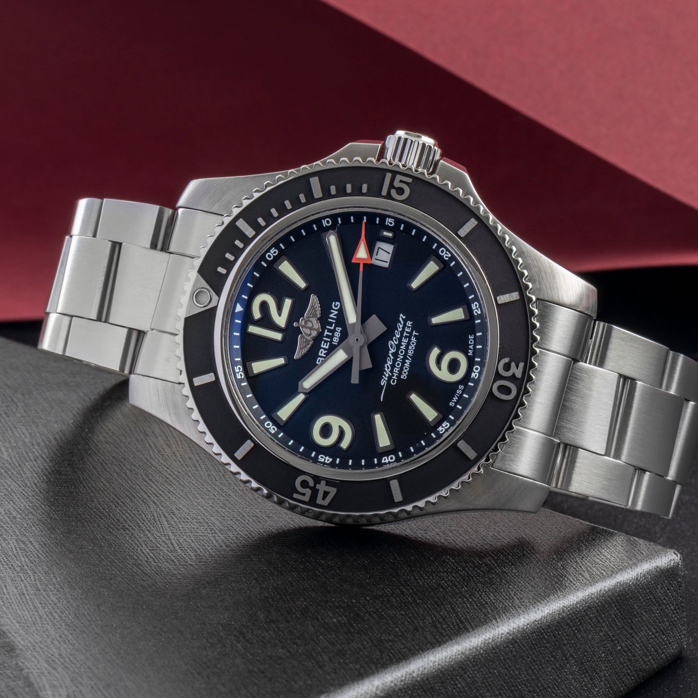 Breitling Superocean 42 A17366021B1A1 (Unknown (random serial)) - Black dial 42 mm Steel case (2/8)