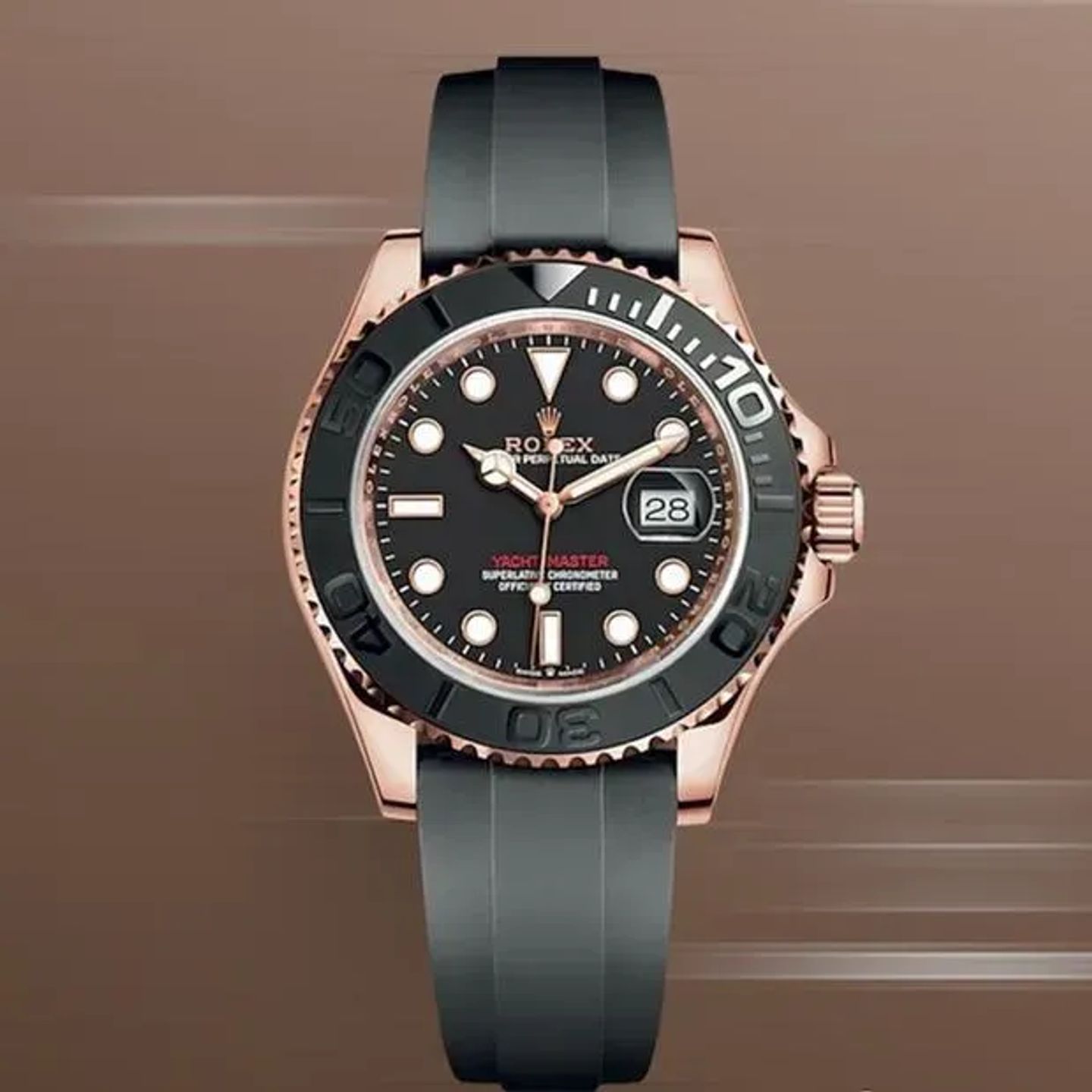 Rolex Yacht-Master 40 126655 (2024) - Zwart wijzerplaat 40mm Roségoud (2/5)