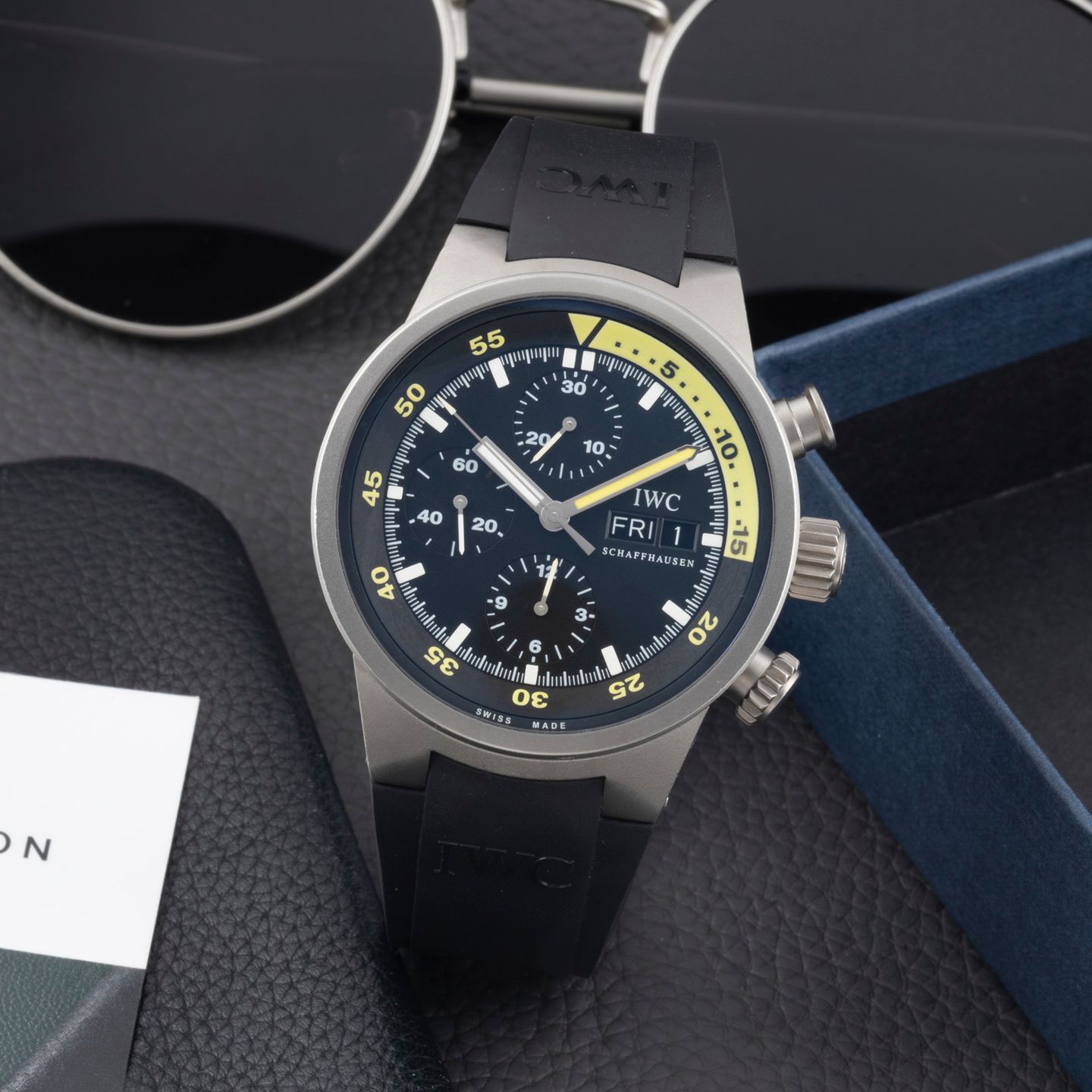 IWC Aquatimer Chronograph IW371918 (Unknown (random serial)) - Black dial 42 mm Titanium case (1/8)