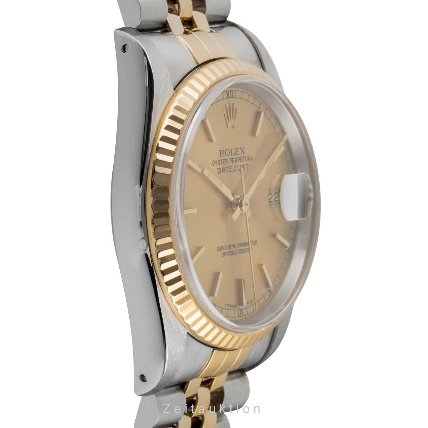 Rolex Datejust 36 16233 (1991) - Champagne dial 36 mm Gold/Steel case (6/8)