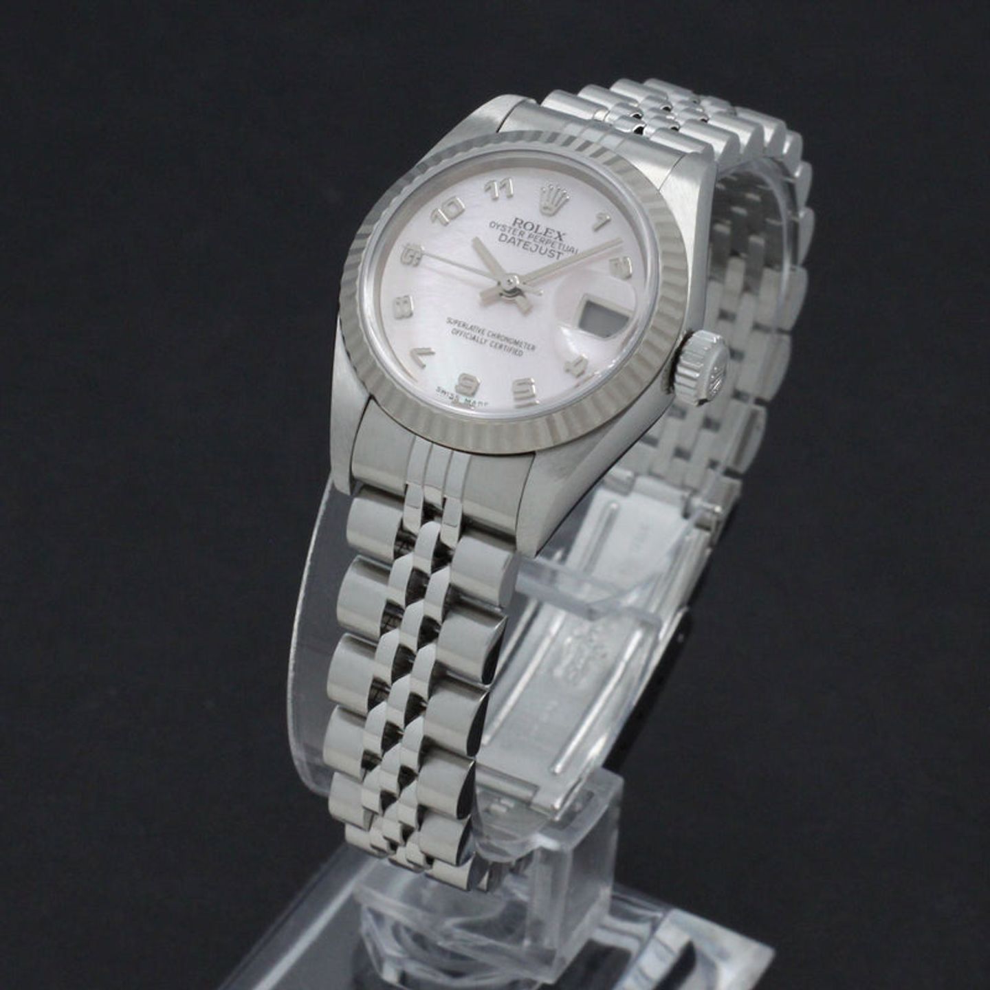 Rolex Lady-Datejust 69174 (1999) - Pearl dial 26 mm Steel case (2/7)