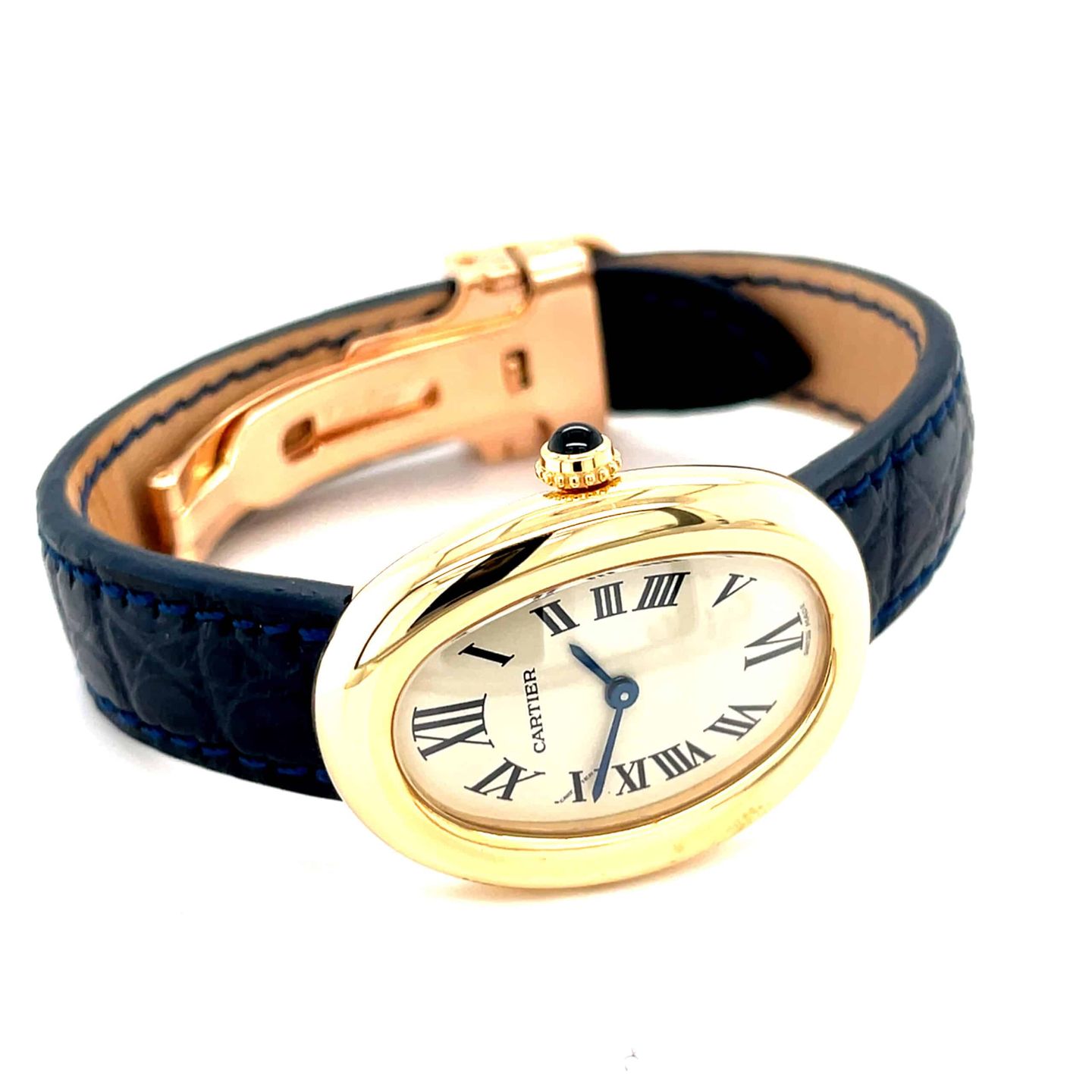 Cartier Baignoire 1954 (Onbekend (willekeurig serienummer)) - Zilver wijzerplaat 31mm Geelgoud (2/8)
