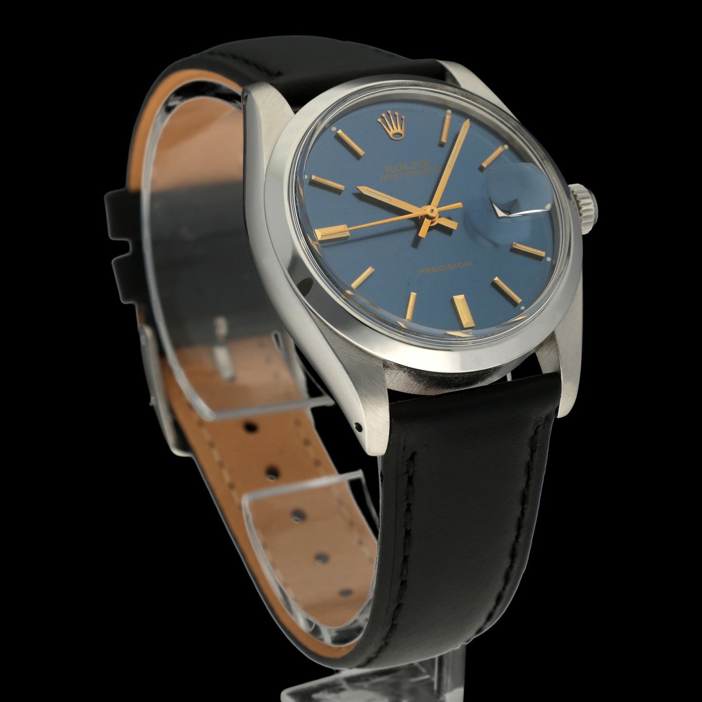 Rolex Oyster Precision 6694 (1981) - Blue dial 34 mm Steel case (3/7)