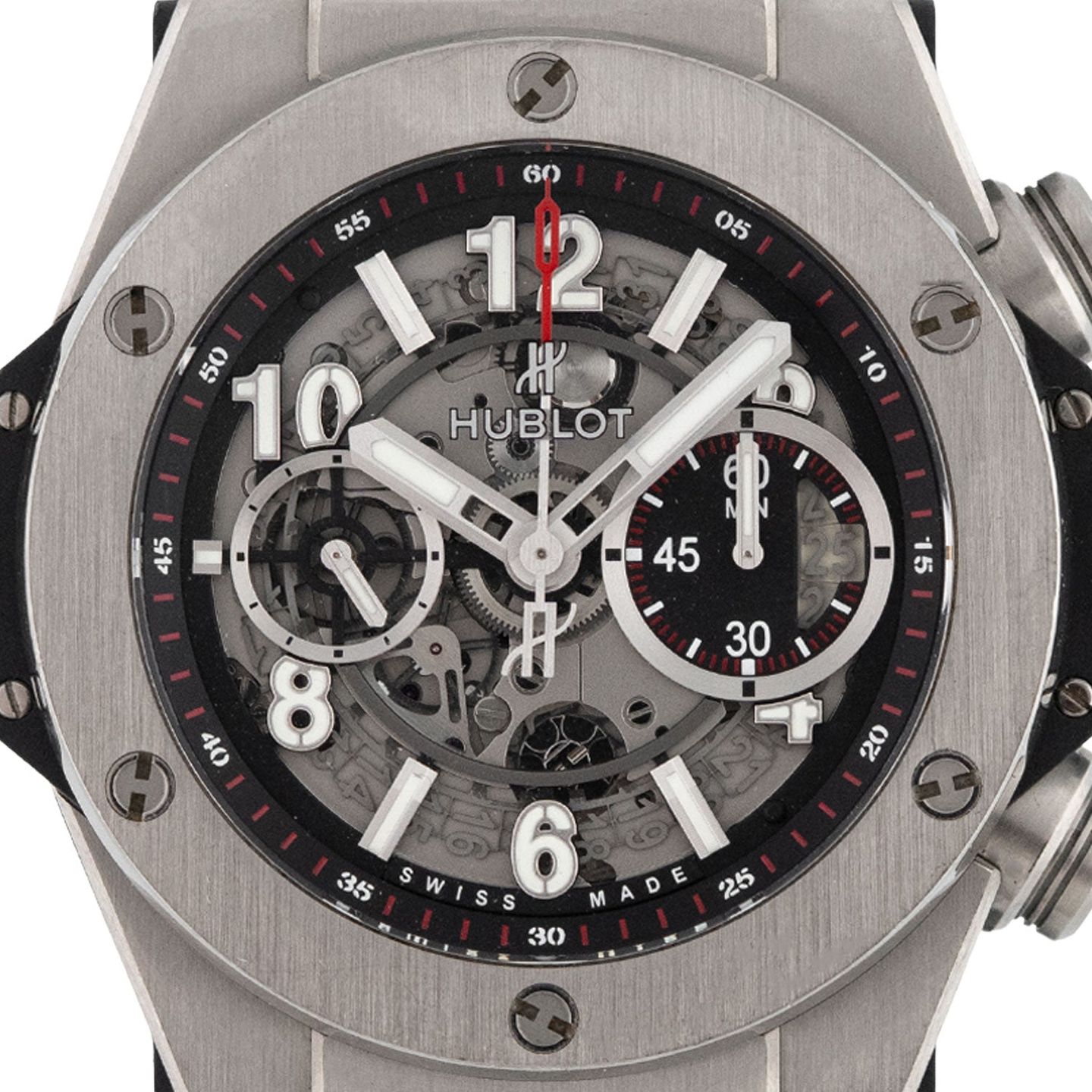 Hublot Big Bang Unico 411.NX.1170.RX (Onbekend (willekeurig serienummer)) - Transparant wijzerplaat 46mm Titanium (2/8)