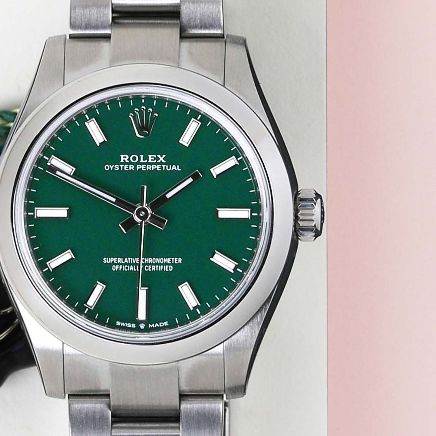 Rolex Oyster Perpetual 31 277200 (2022) - Groen wijzerplaat 31mm Staal (5/8)