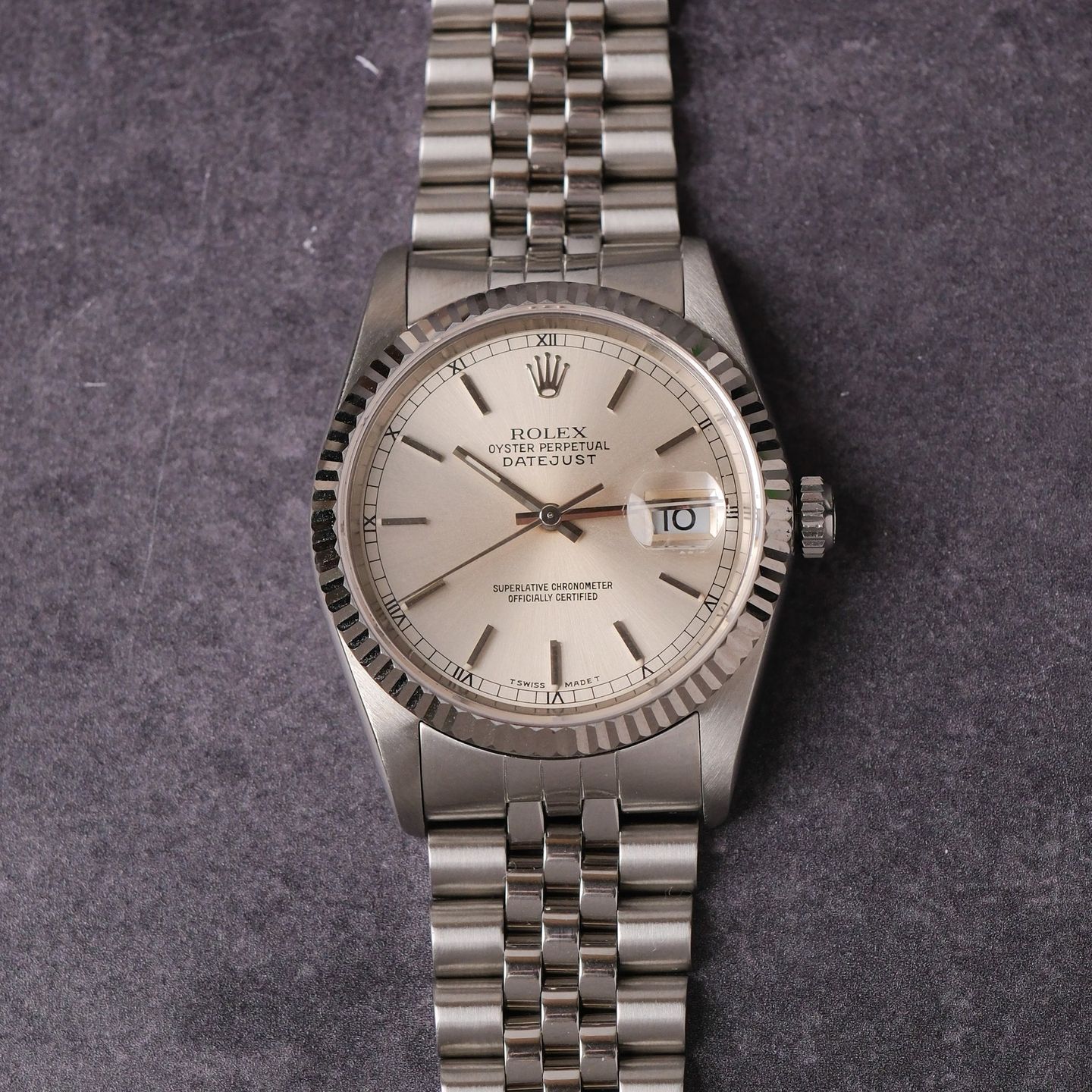 Rolex Datejust 36 16234 (1989) - Zilver wijzerplaat 36mm Staal (3/8)