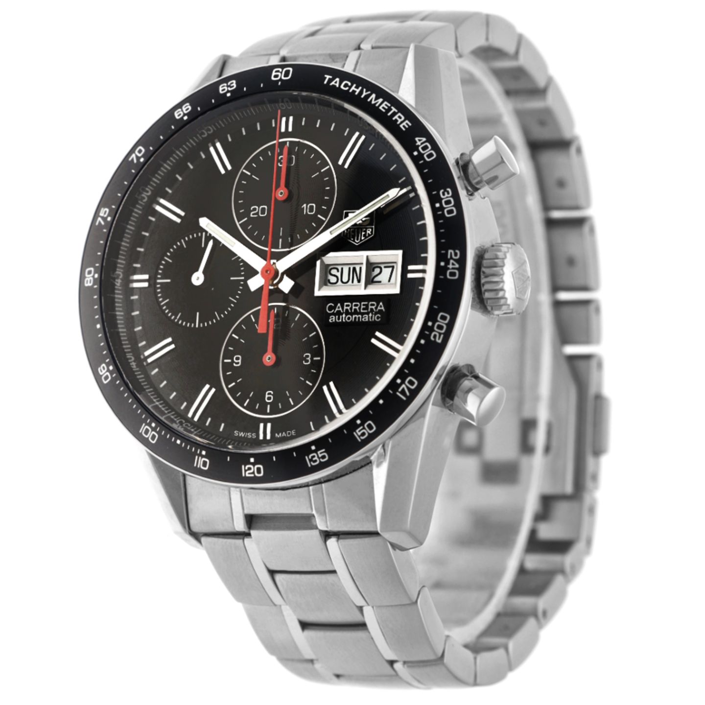 TAG Heuer Carrera Calibre 16 CV201AH.BA0725 (2018) - Zwart wijzerplaat 41mm Staal (2/6)