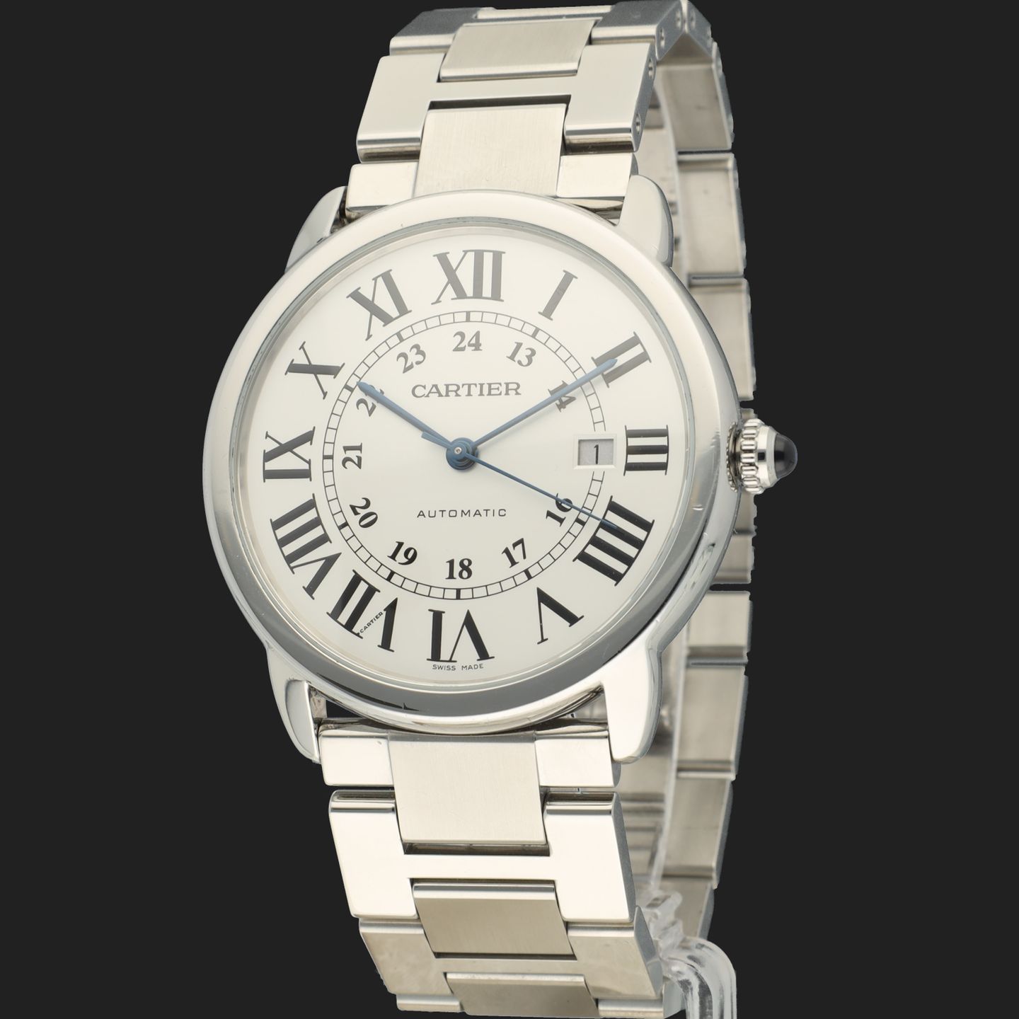 Cartier Ronde Solo de Cartier W6701011 (2018) - Zilver wijzerplaat 42mm Staal (1/8)
