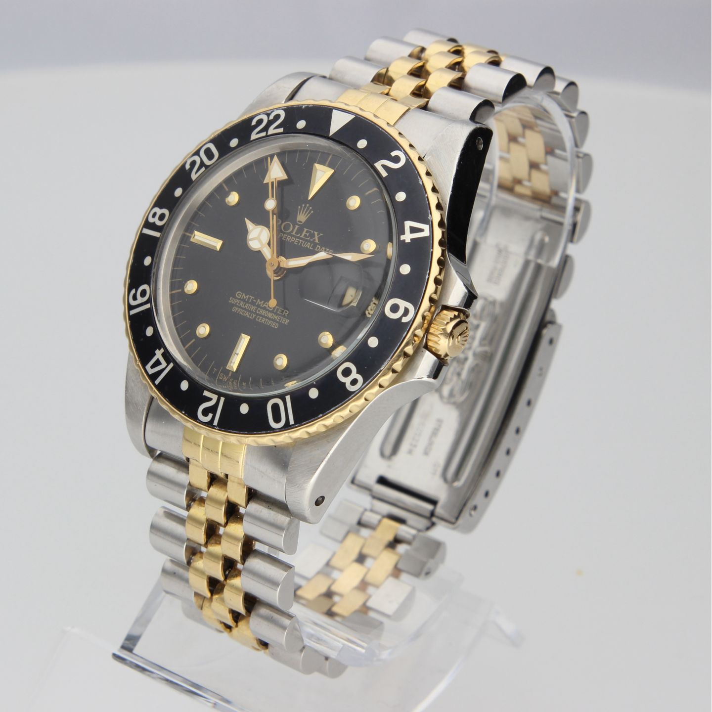 Rolex GMT-Master 16753 (1987) - Black dial 40 mm Gold/Steel case (5/8)