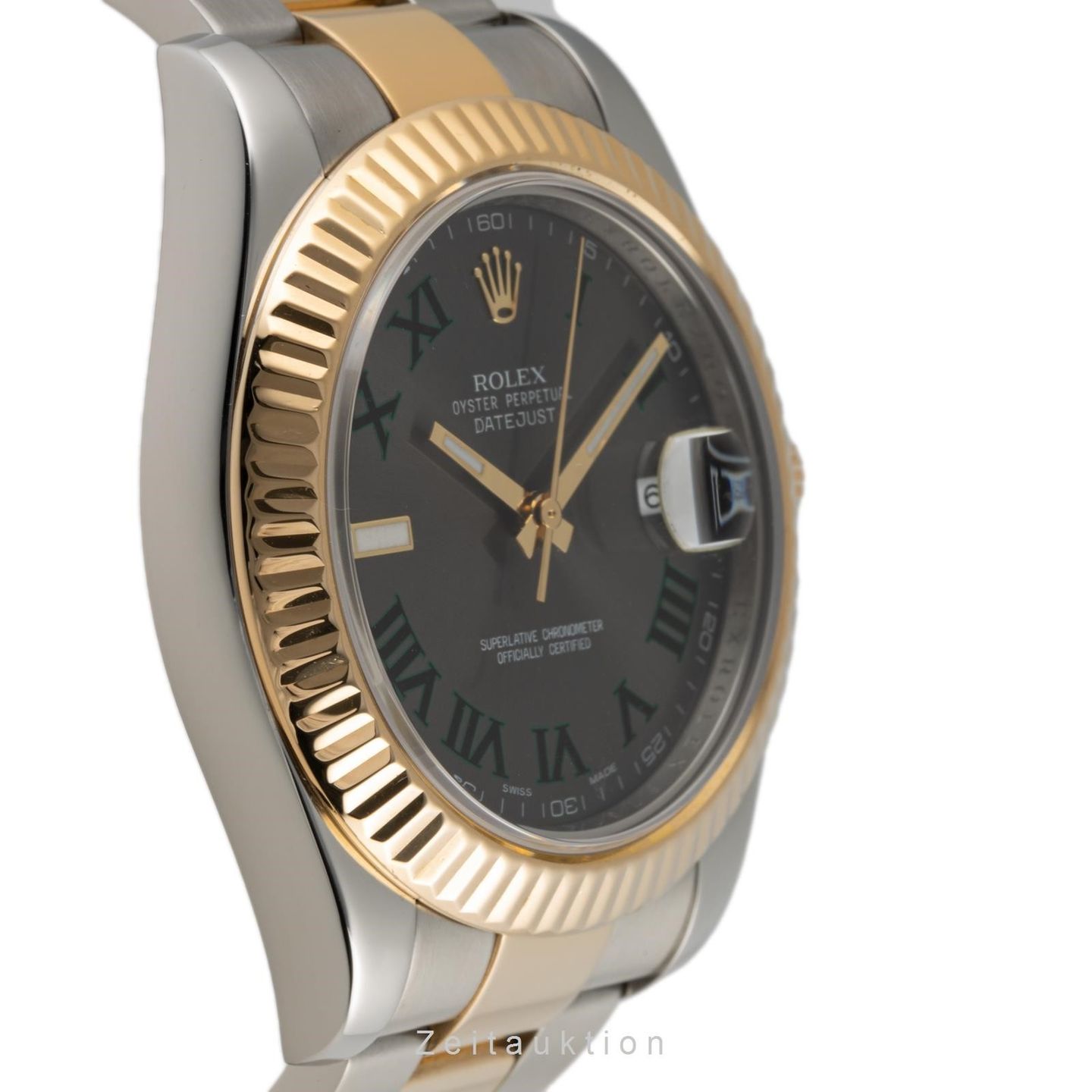 Rolex Datejust 116333 (2010) - Grey dial 41 mm Gold/Steel case (8/8)