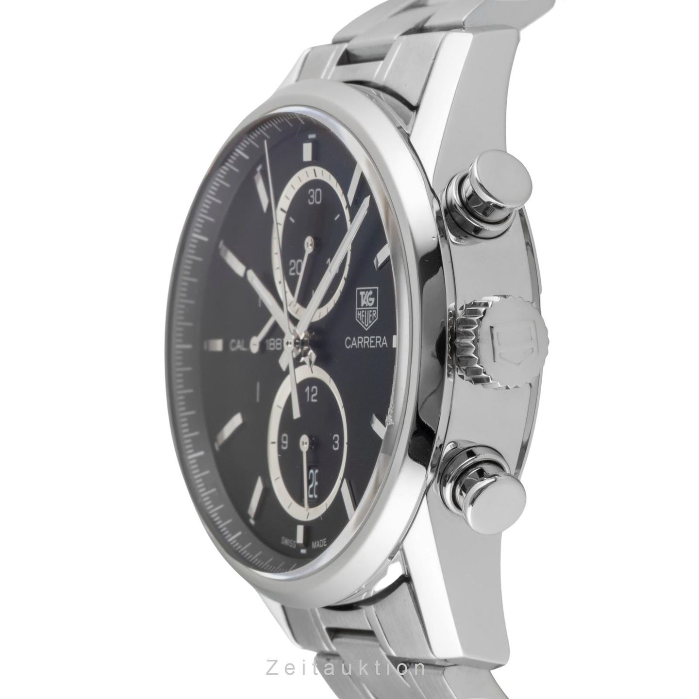 TAG Heuer Carrera Calibre 1887 CAR2110 (2010) - Black dial 41 mm Steel case (5/8)