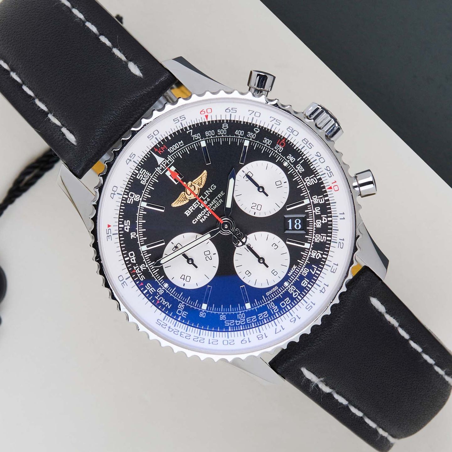 Breitling Navitimer 01 AB012012/BB01 (2017) - Zwart wijzerplaat 43mm Staal (1/8)