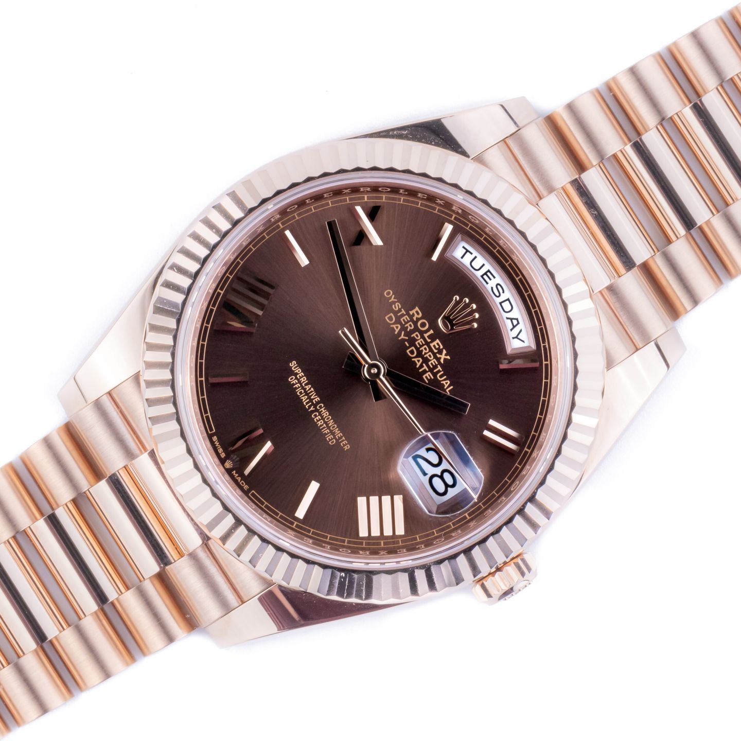 Rolex Day-Date 40 228235 (2018) - Bruin wijzerplaat 40mm Roségoud (1/6)