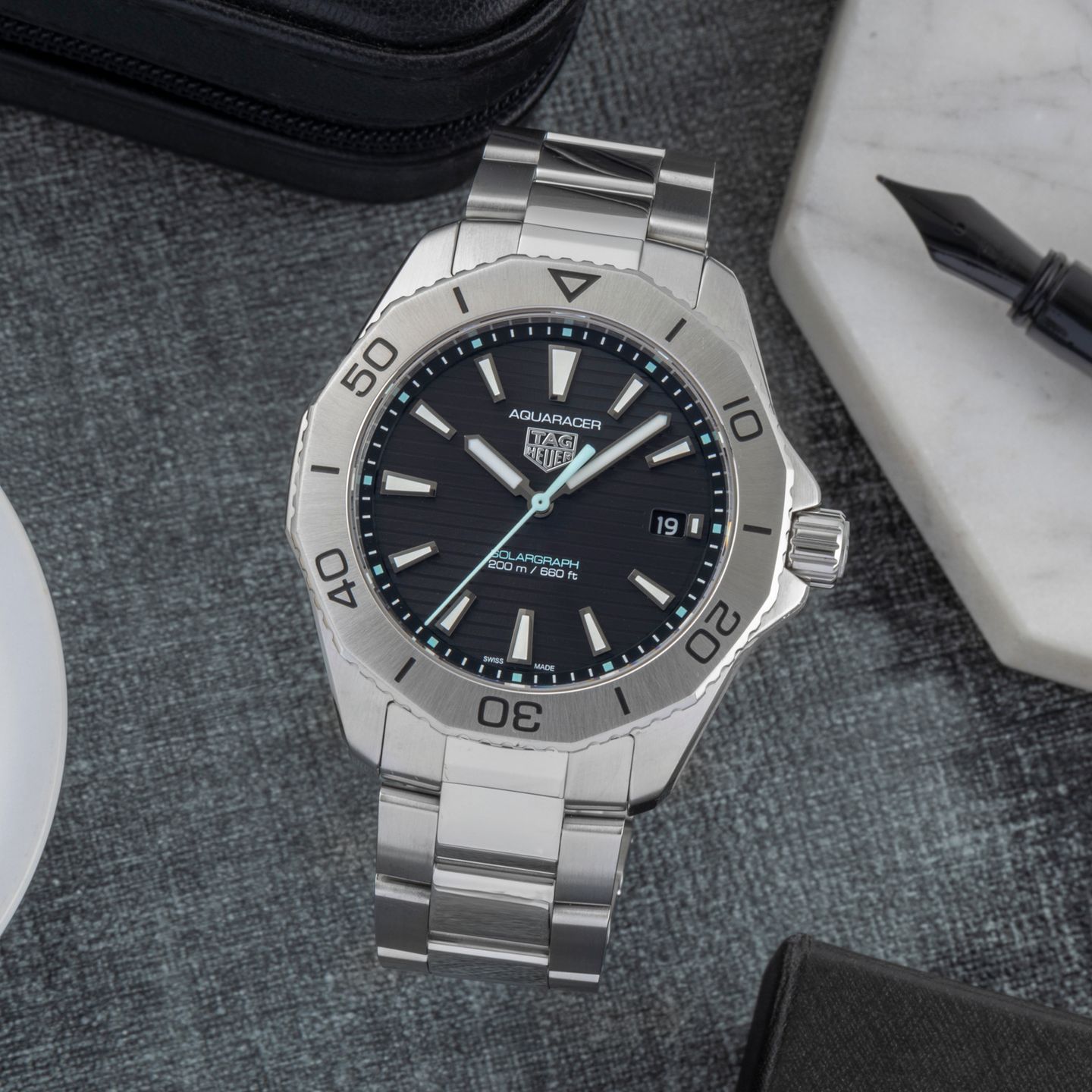 TAG Heuer Aquaracer WBP1114 (Onbekend (willekeurig serienummer)) - 40mm Staal (1/8)